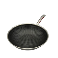 Healthy Bear SUS Hybrid Wok: 30cm with glass lid | BC-HW30N