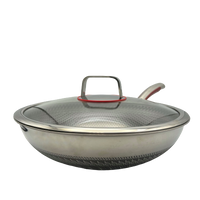 Healthy Bear SUS Hybrid Wok: 30cm with glass lid | BC-HW30N