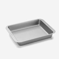 Cuisinart non-stick Bakeware Set for Toaster Oven: 3-pc (11.2" x 8.6" Baking Dish, 11.2” x 10.7" Baking Pan & 11.2" x 8.6" Broiler Pan with Rack), heavy gauge steel construction | AMB-TOB3PKC