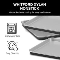 Cuisinart non-stick Baking Sheets: 3-pack (21”, 17” & 15”), Chef's Classic™ series, heavy gauge steel construction | AMB-3BSC