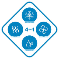 DPA080HE3WDB-6 | Danby Portable Air Conditioner: 12,500 BTU/h with heat pump, white