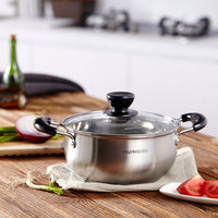 Charms Stainless-Steel Casserole Pot with Glass Lid |24JBC10| 24cm