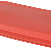 234-PC | Pyrex Red Plastic Lid for 4 Quart (4.8 Quart Outside Measurement) Oblong Baking Dish