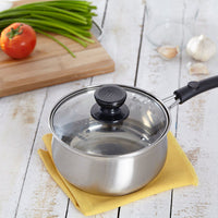 Charms Stainless-Steel Sauce Pan with Glass Lid |18JAC10| 18cm