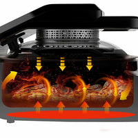 AirGO 5-in-1 Cooking System |AP360| Crepe/Naan Maker, Mini-Oven, Indoor Grill, Air Fryer, Robotic Stir Fryer