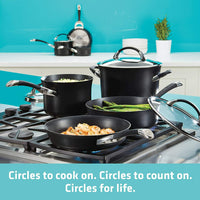 87376 | Circulon Symmetry Hard Anodized Non-Stick Cookware 11 Piece Set