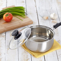Charms Stainless-Steel Sauce Pan with Glass Lid |18JAC10| 18cm