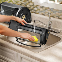 31334D | Hamilton Beach Toaster Oven: EasyReach 4-slice with roll-up door, grey