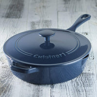 Cuisinart Enamel Cast Iron | CI45-30BG | 12" Chicken Fryer Blue