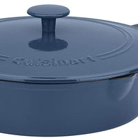 CI45-30BG | Cuisinart Enameled Cast Iron 12" Chicken Fryer Provencal Blue