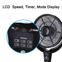 F-7508 | Optimus Louver Fan 14'' pedestal remote LED timer