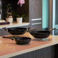 Healthy Bear Wok 32cm Pressed Aluminum INDUCTION | BCAL-32W-IN