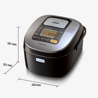 Panasonic Rice Cooker |SRHZ106K| 5.5-cup, multi-function with Induction Heating & 7-layer inner pot