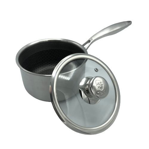Groove Saucepan With Glass Lid 16 cm - Heirol @ RoyalDesign