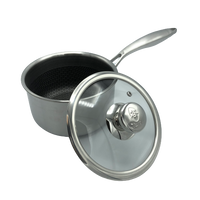 Targu Hybrid Sauce Pan: 16cm with glass lid | BC-HW16SPG