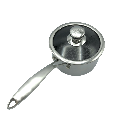 Groove Saucepan With Glass Lid 16 cm - Heirol @ RoyalDesign