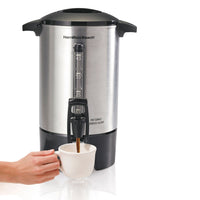 Hamilton Beach Coffee Urn: 45 cup, with easy-view water window, brushed aluminum | 40519C