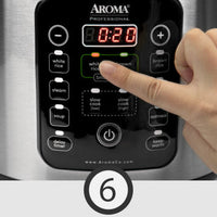 Aroma ARC-1126SBL SmartCarb Rice Cooker: 6 cup, multi-function