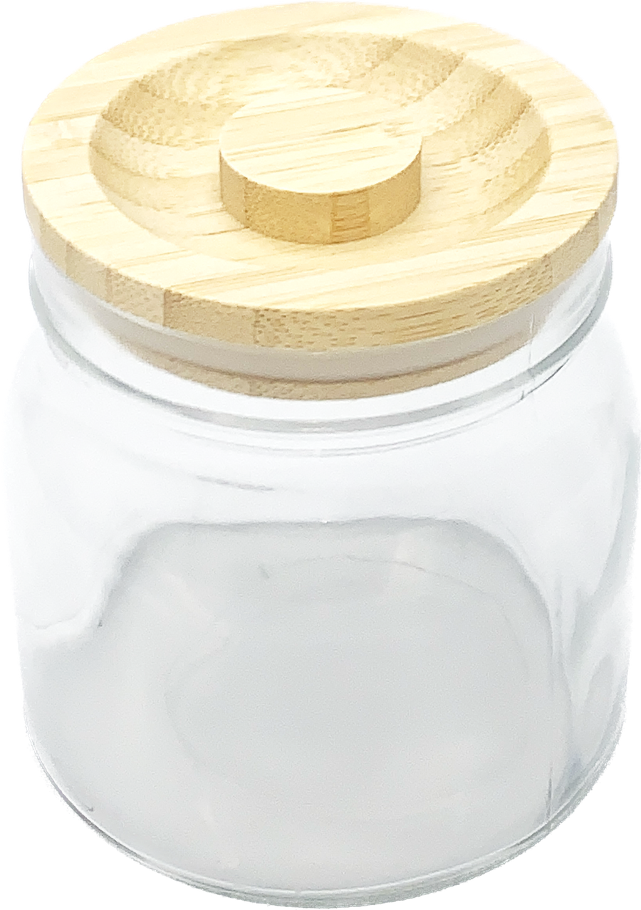 Luciano Glass Jar with Wooden Lid, 4