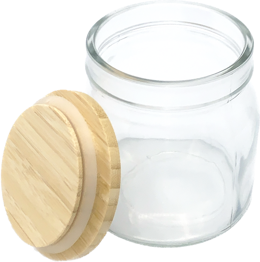 Luciano Glass Jar with Wooden Lid, 4