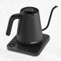 Cuisinart Cordless Gooseneck Kettle: 1.0L, 1200W, Variable temperature 140&deg;-212&deg;F, s/s body w/matte black finish | GK-1C