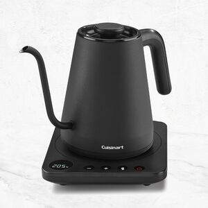 Cuisinart Cordless Gooseneck Kettle: 1.0L, 1200W, Variable temperature 140°-212°F, s/s body w/matte black finish | GK-1C