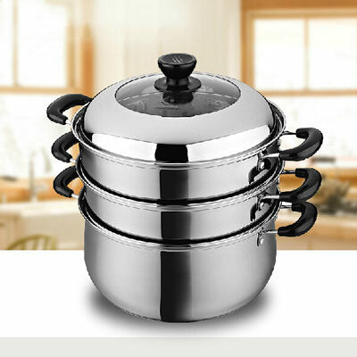 Charms Stainless-Steel Steamer 3-Layers 2-Trays |30CK04| 30cm