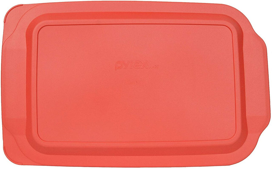 234-PC | Pyrex Red Plastic Lid for 4 Quart (4.8 Quart Outside Measurement) Oblong Baking Dish