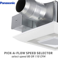 Panasonic Bath Fan Ceiling WhisperFitEZ w/Light | FV-08-11VFL5E