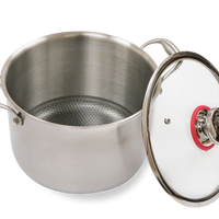 Targu Hybrid Stock Pot: 24cm with glass lid | BC-HW24SPG