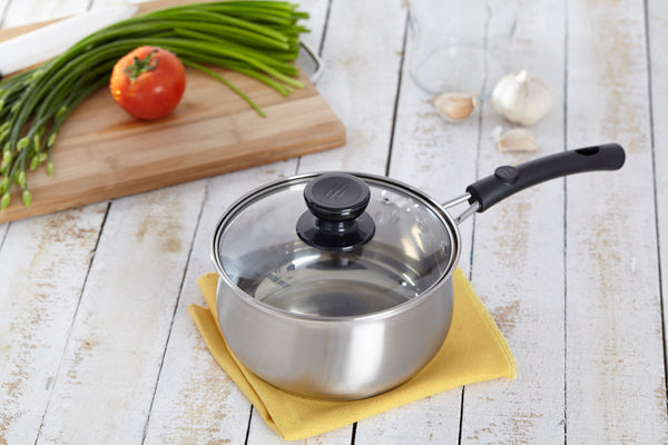 Charms Stainless-Steel Sauce Pan with Glass Lid |18JAC10| 18cm