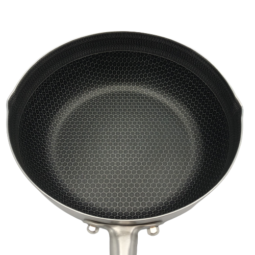 Healthy Bear SUS Hybrid Wok: 26cm with glass lid | BC-HW26G