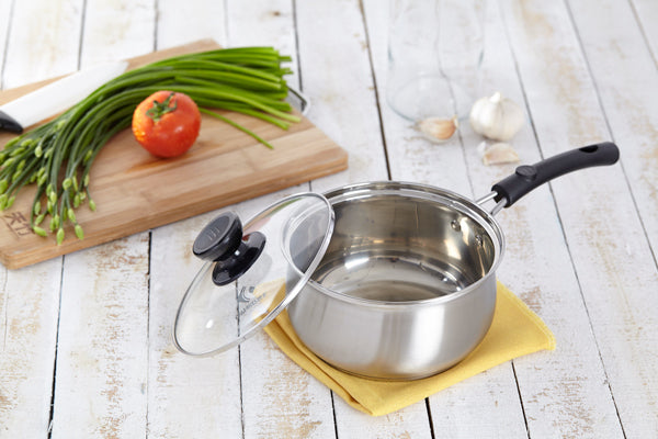 Charms Stainless-Steel Sauce Pan with Glass Lid |16JAC10| 16cm