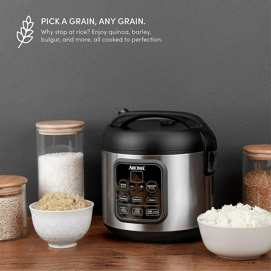ARC-994SB  Aroma Rice Cooker 4 Cups, s/s, Digital – Healthy Bear Cookware