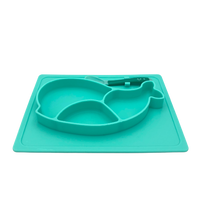 Tootsie B Whale Silicone Sectioned Plate | 05048