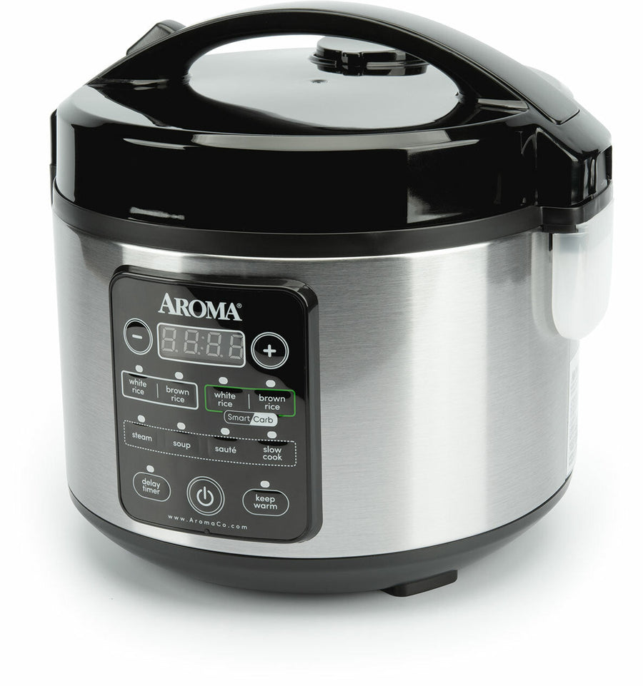 Aroma ARC-1126SBL SmartCarb Rice Cooker: 6 cup, multi-function