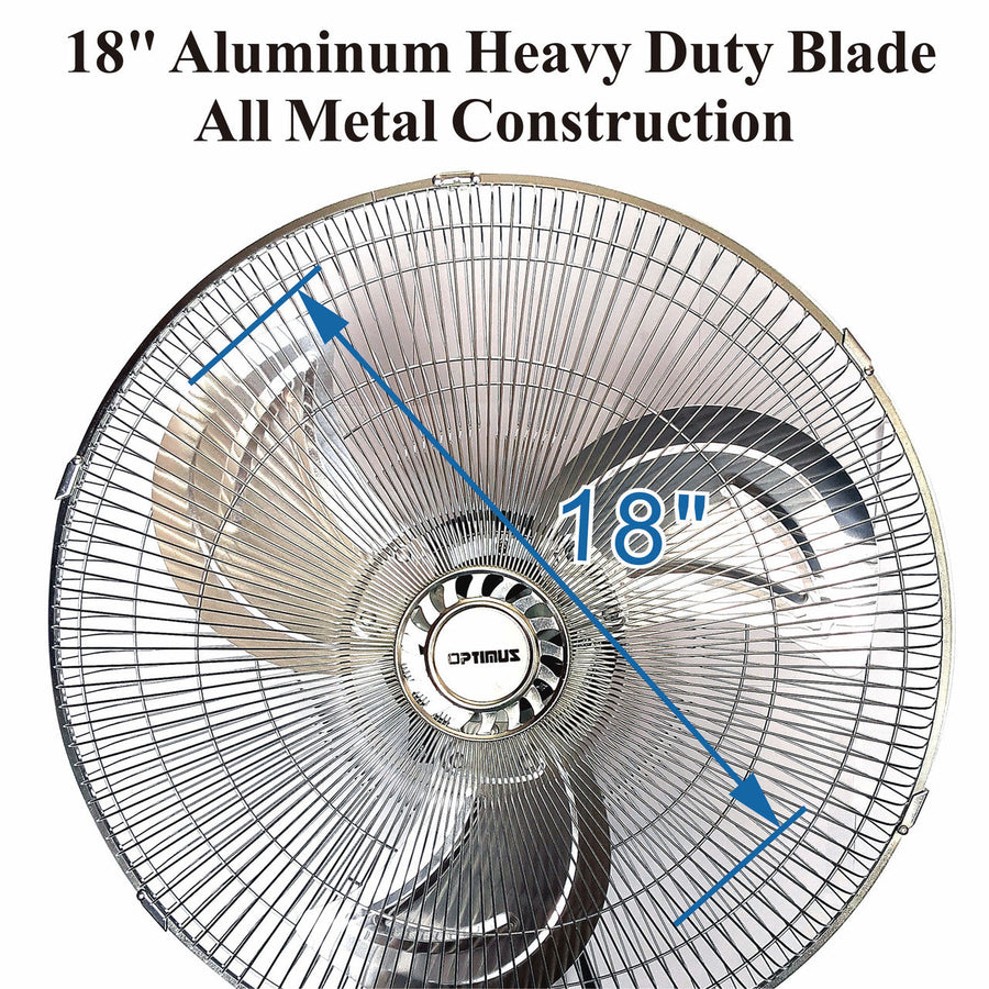 Optimus Wall-Mounted Fan High Velocity 18'' | F-4187